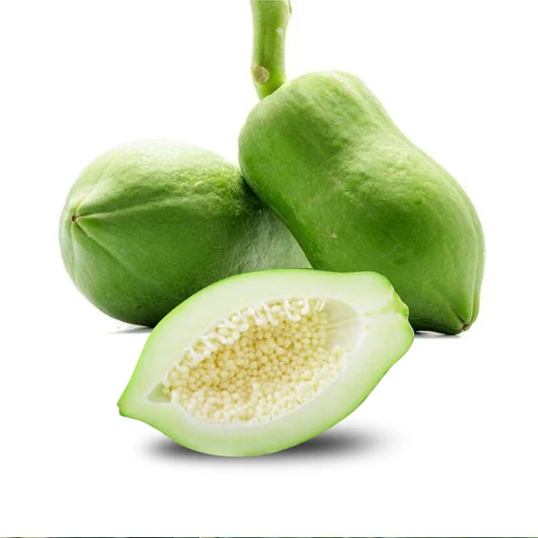 Raw papaya, as sold